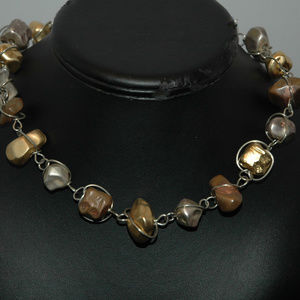 Abra Couture signature resin Tshirt necklace